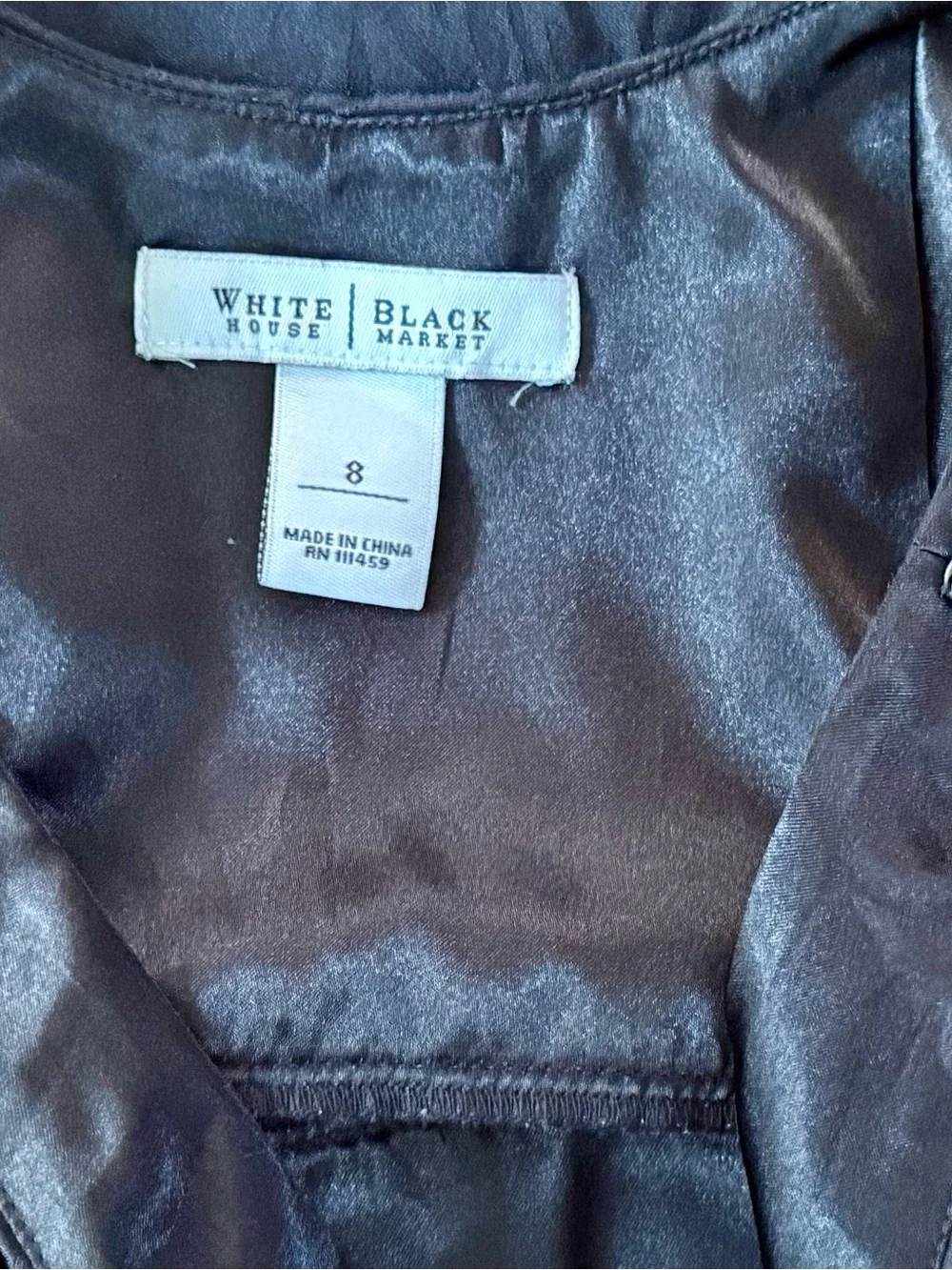 White House Black Market Black Textured Asymmetrical Dress